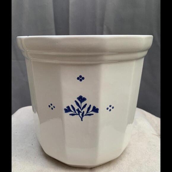 Vintage Pfaltzgraff White Blue Perennial Stoneware Cottage Collection Vase 2-506 - Picture 2 of 11